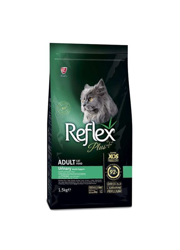 Сухий корм з куркою для підтримки здоров'я сечостатевої системи котів Adult Cat Urinary Chicken 1,5 кг (8698995027410) Reflex Plus (327434491)