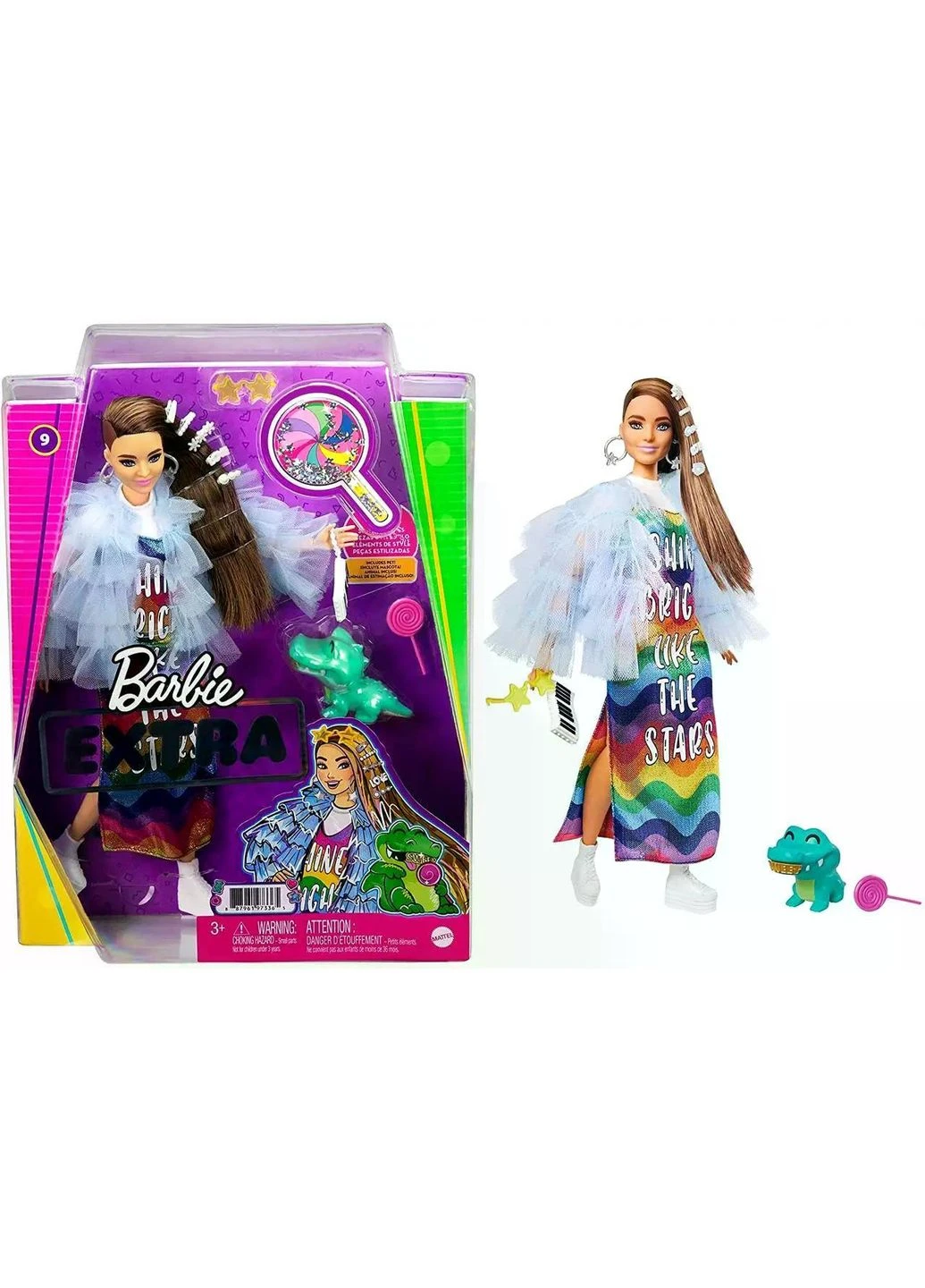 Лялька Барбі Extra Doll 9 з крокодилом Barbie (380448825)