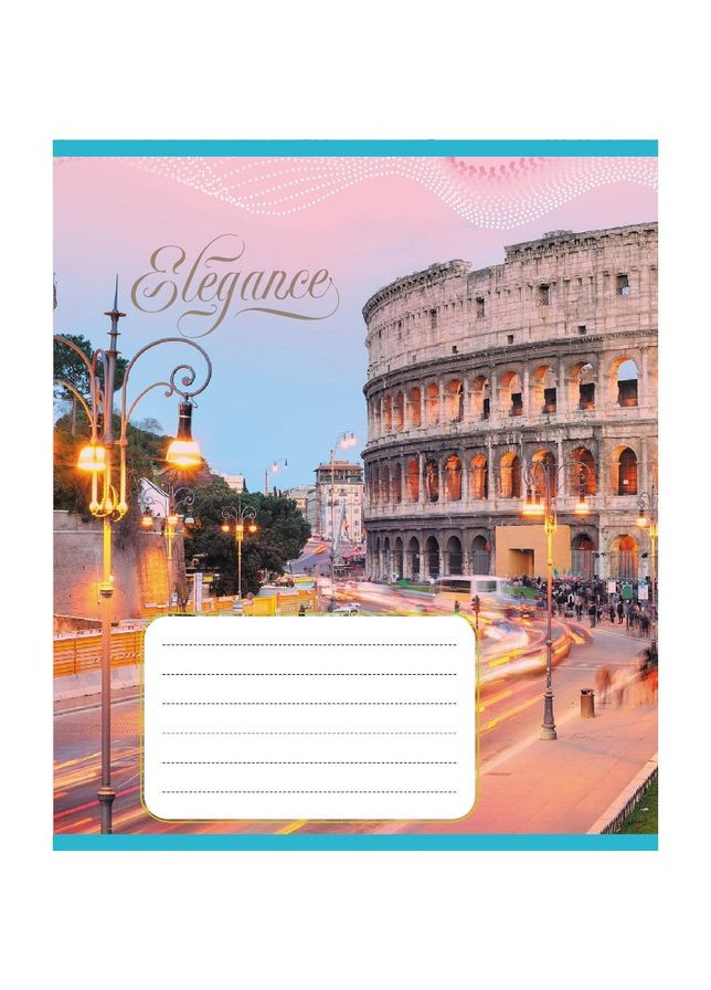 Зошит учнівський "Міста Європи" 024-550207K-3 в клітинку, 24 аркуші No Brand (354743276)