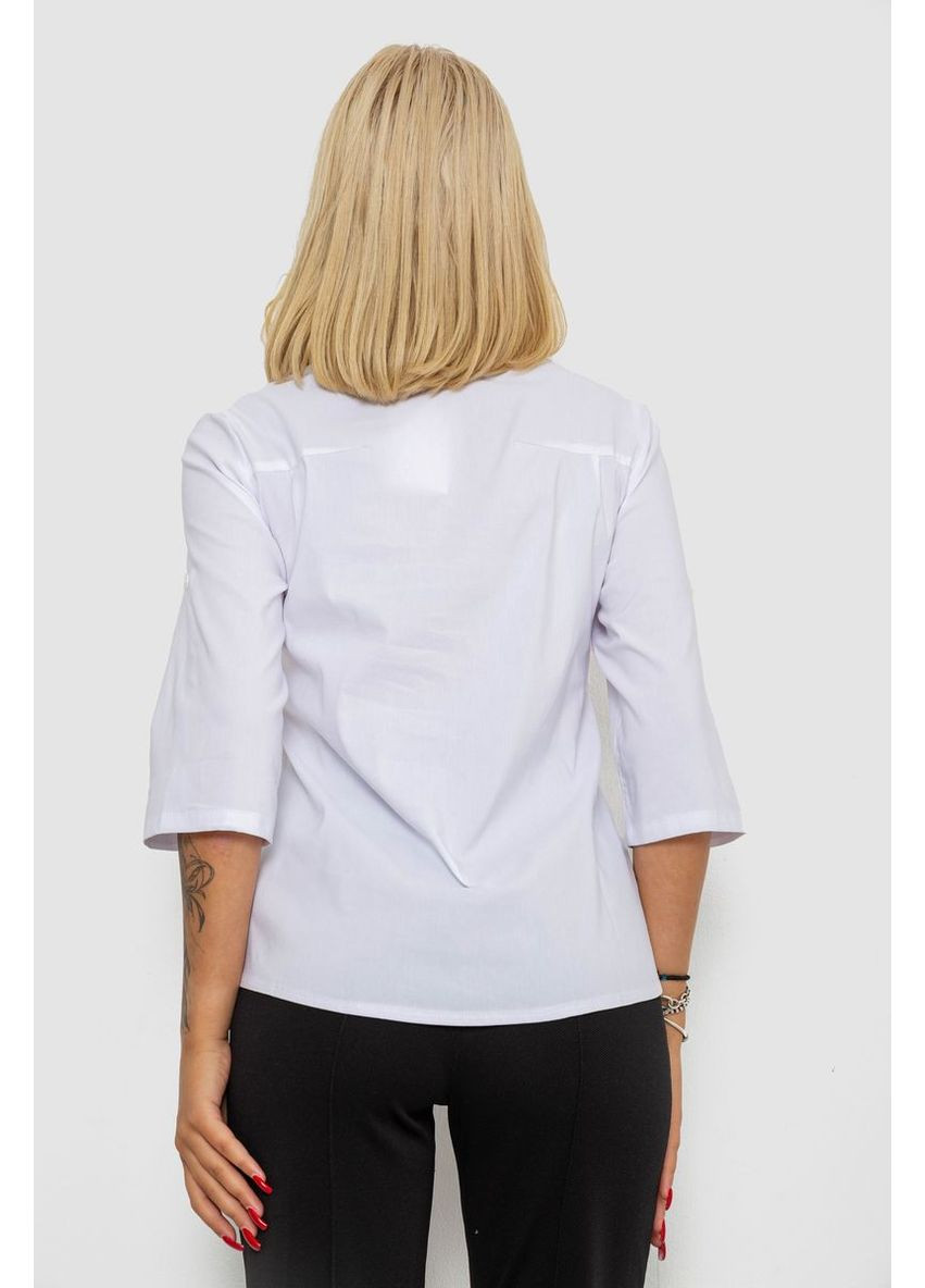 Белая блуза однотонная, 230r96-15 Ager