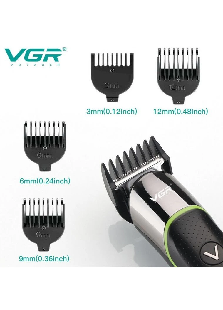 Акумуляторна машинка для стрижки V191 роторний тример з насадками VGR (401591431)