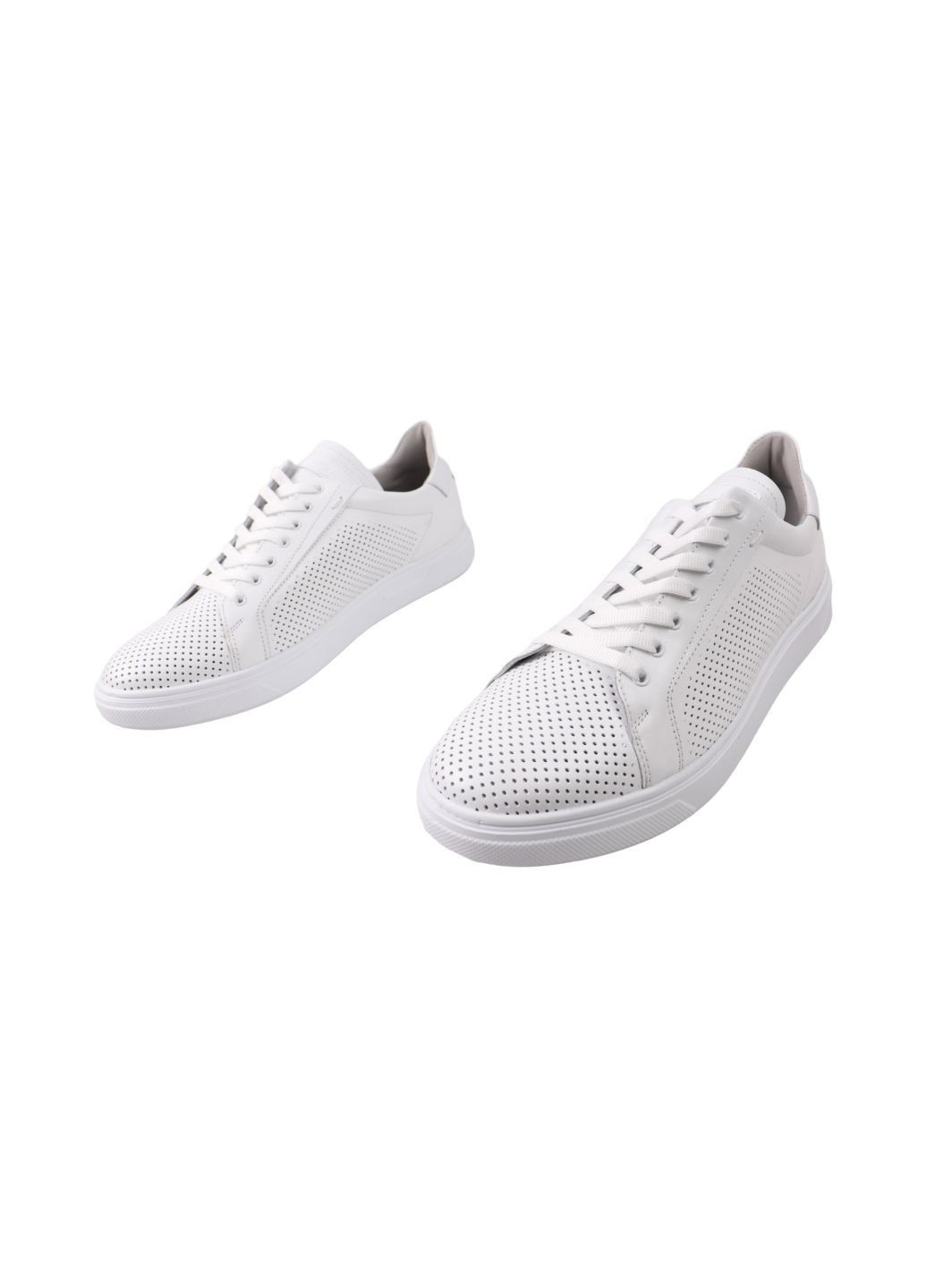 Білі кеди чоловічі білі натуральна шкіра Maxus Shoes 155-25LTSP