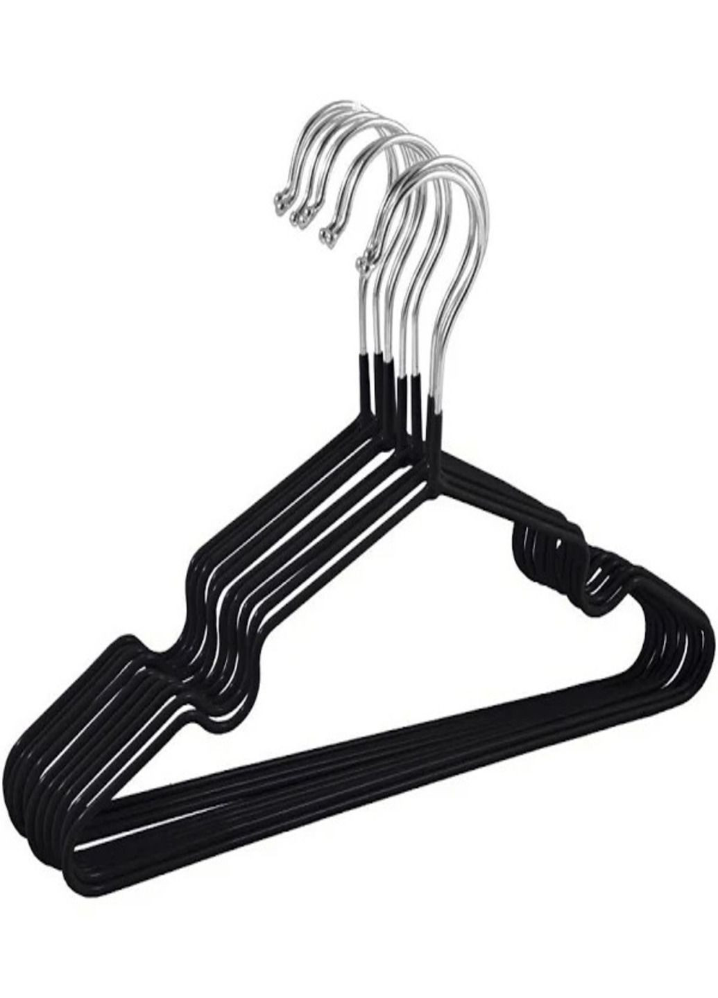 Набор металлических вешалок HMD с силиконовым покрытием Черный цвет шт BBQ 10 (285792421)
