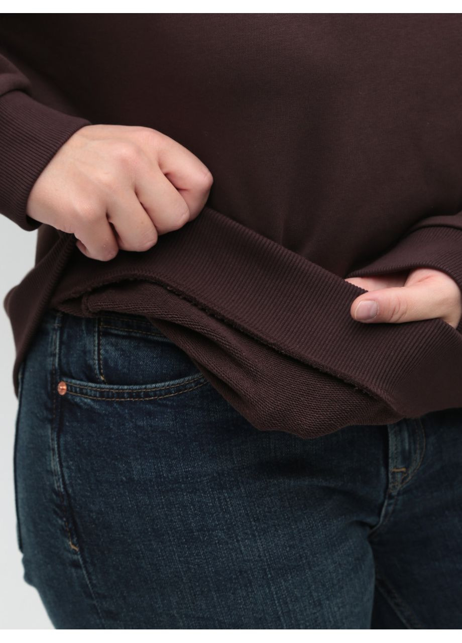 Коричневий світшот жіночий коричневий вільний Whitney однотонний (362039223)