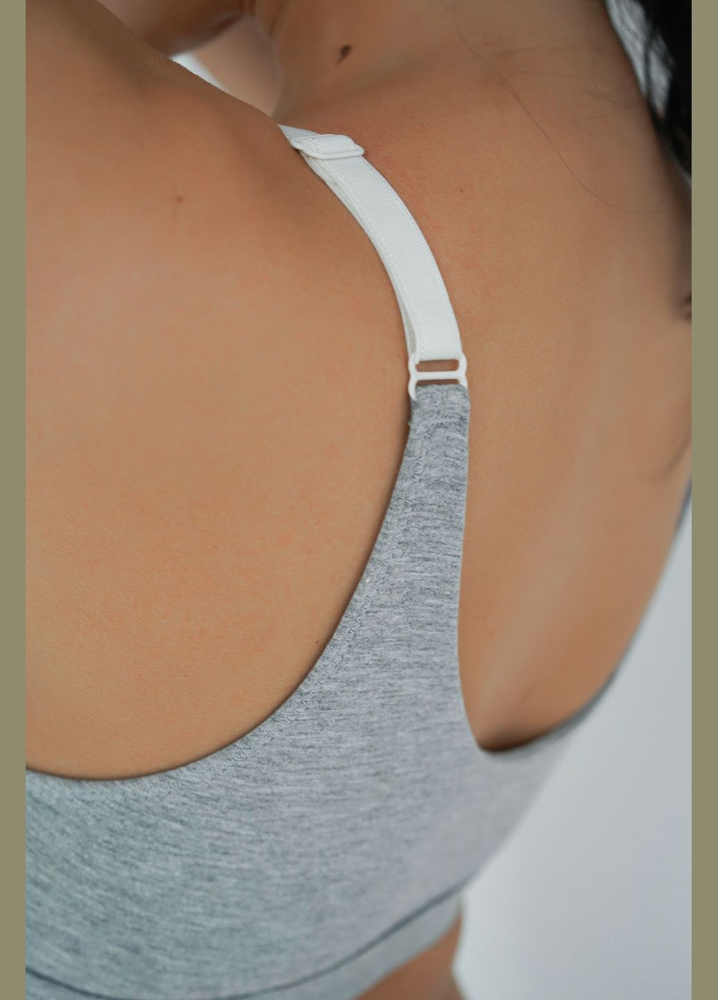 Серый топ для беременных и кормящих мамочек Мамин Дім хлопок