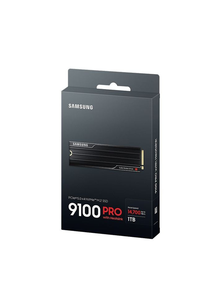 Твердотільний накопичувач SSD 1Tb, 9100 PRO, PCI-E 5.0 x4, M.2 2280, V-NAND TLC, 14700/13300 МБ/с, з радіатором (MZ-VAP1T0CW) Samsung (362213249)