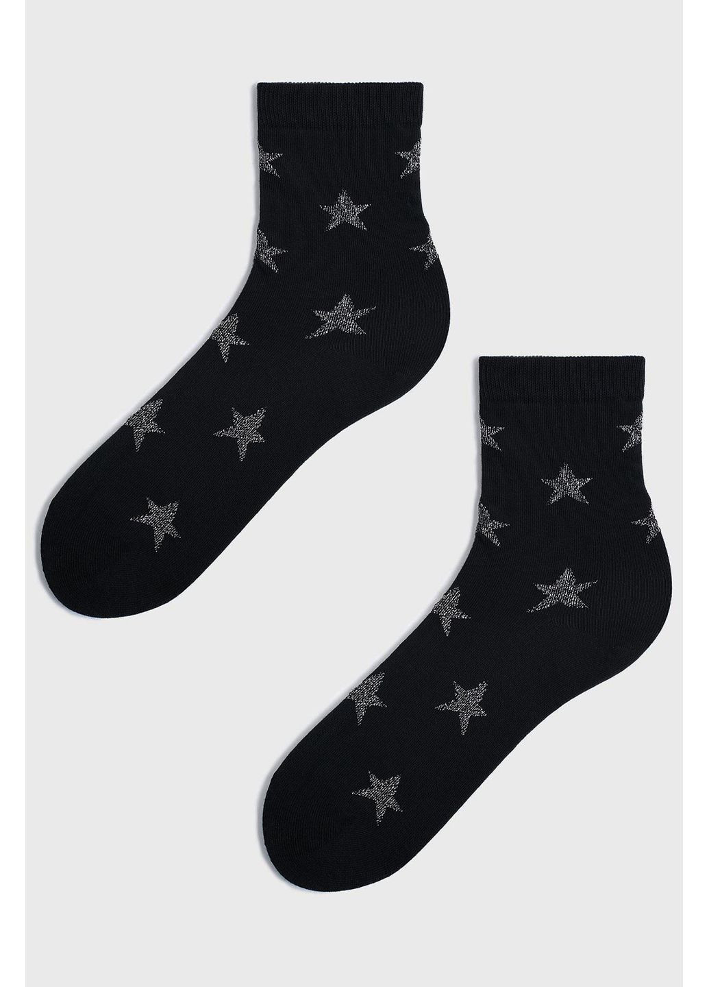 Чорні шкарпетки жіночі з зірками starmagedon Marilyn (349500039)