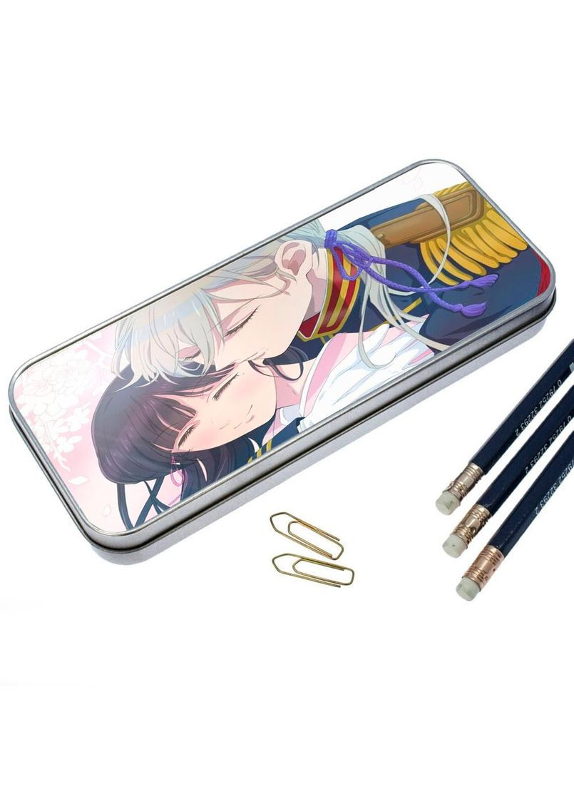 Органайзер для канцелярских принадлежностей металлический, кейс для мелочей Аниме Сказка о сахарном яблоке #011 7*18 см Silver No Brand (309153718)