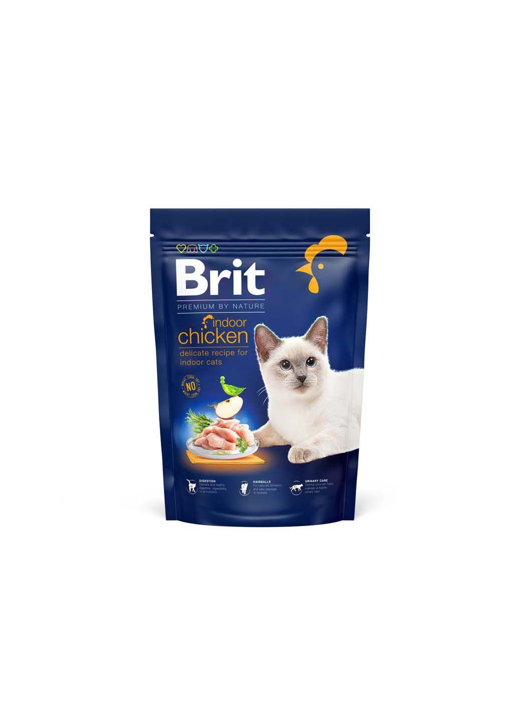 Сухой корм для кошек живущих в помещении by Nature Cat Indoor с курицей 800 г Brit Premium (286472953)