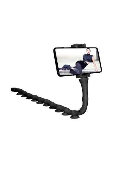Гибкий держатель для телефона с присосками универсальный Cute Worm Lazy Holder. Цвет: черный No Brand (385290717)