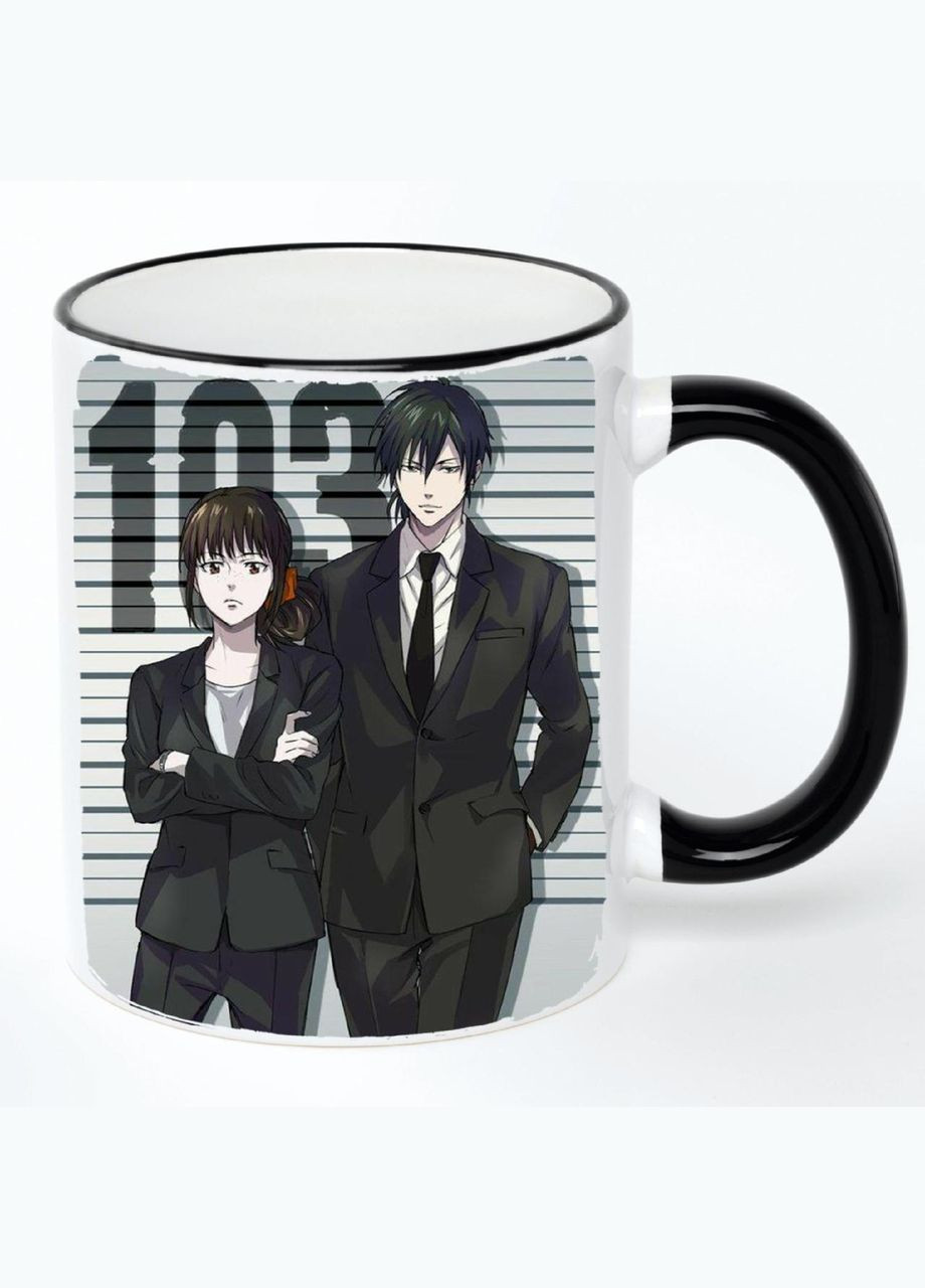 Чашка Психопаспорт Аниме #004 (кружка, кружка) Белая с черной ручкой 330 мл No Brand (322716944)