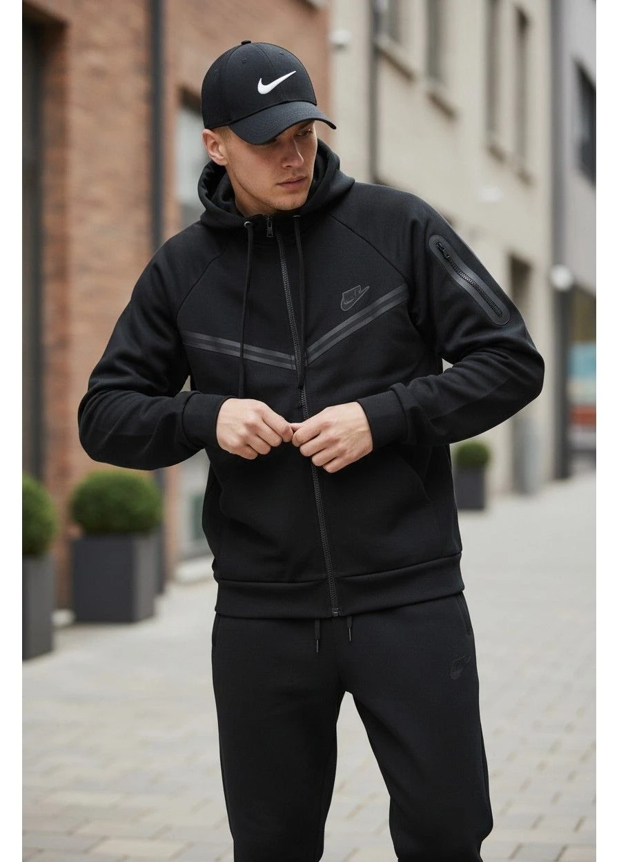 Черный демисезонный костюм весна/лето материал dri -fit No Brand