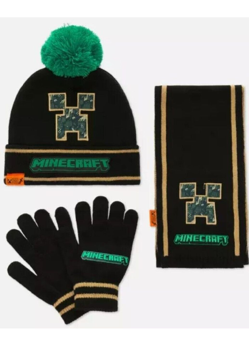 Комплект (шапка, шарф, перчатки) Minecraft (280227924)