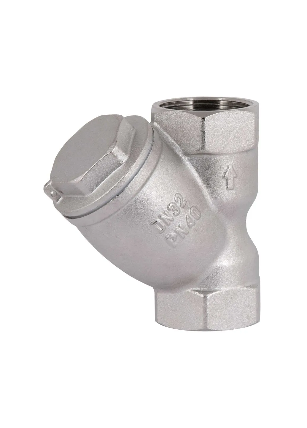 Фильтр грубой очистки Forte 1 1/4"ВВ никель для воды косой TAF124W32 Thermo Alliance (400050480)