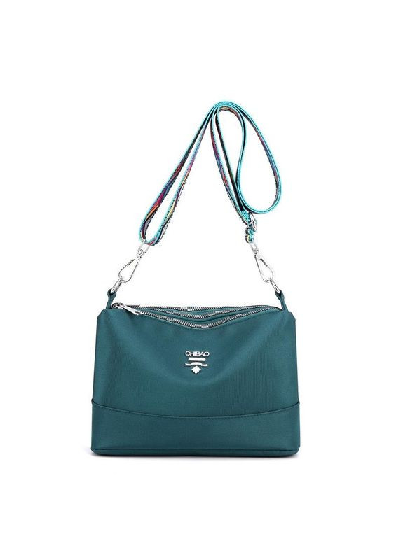 Клатч нейлоновий через плече з кольоровим ремінцем Turquoise Italian Bags (290253822)