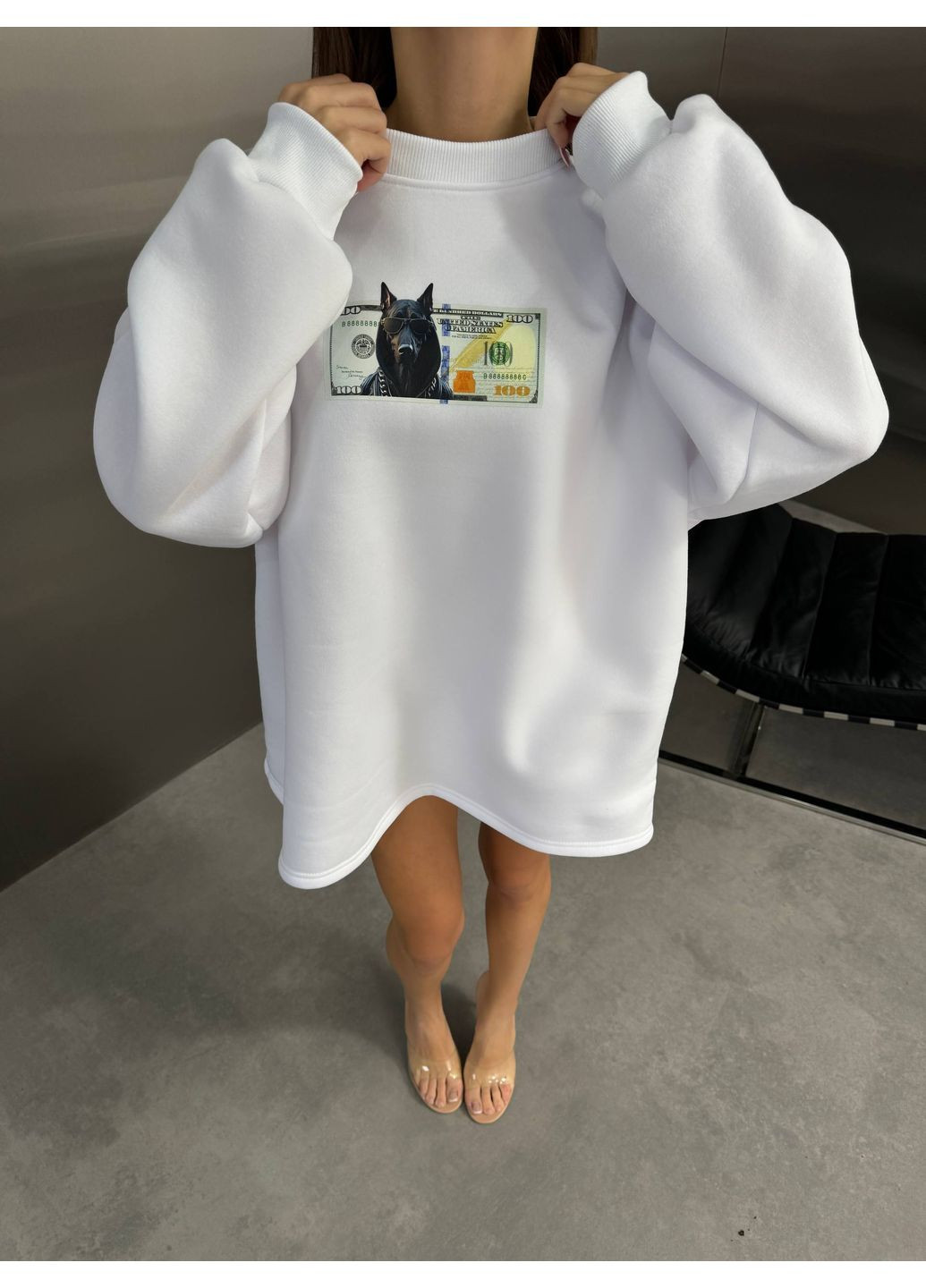 Лонгслив из трехнитки на флисе — ЗАМЕР В ОПИСАНИИ GD/GL Модний простір (370147095)