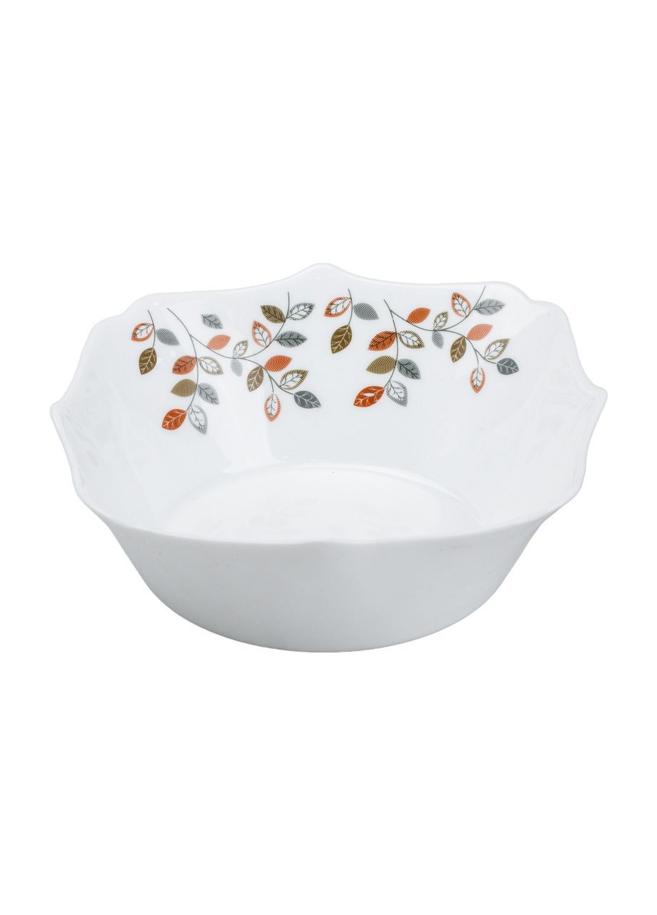 Столовий сервіз керамічних квадратних тарілок на 6 персон 24 предмети білий TS Kitchen (326066460)