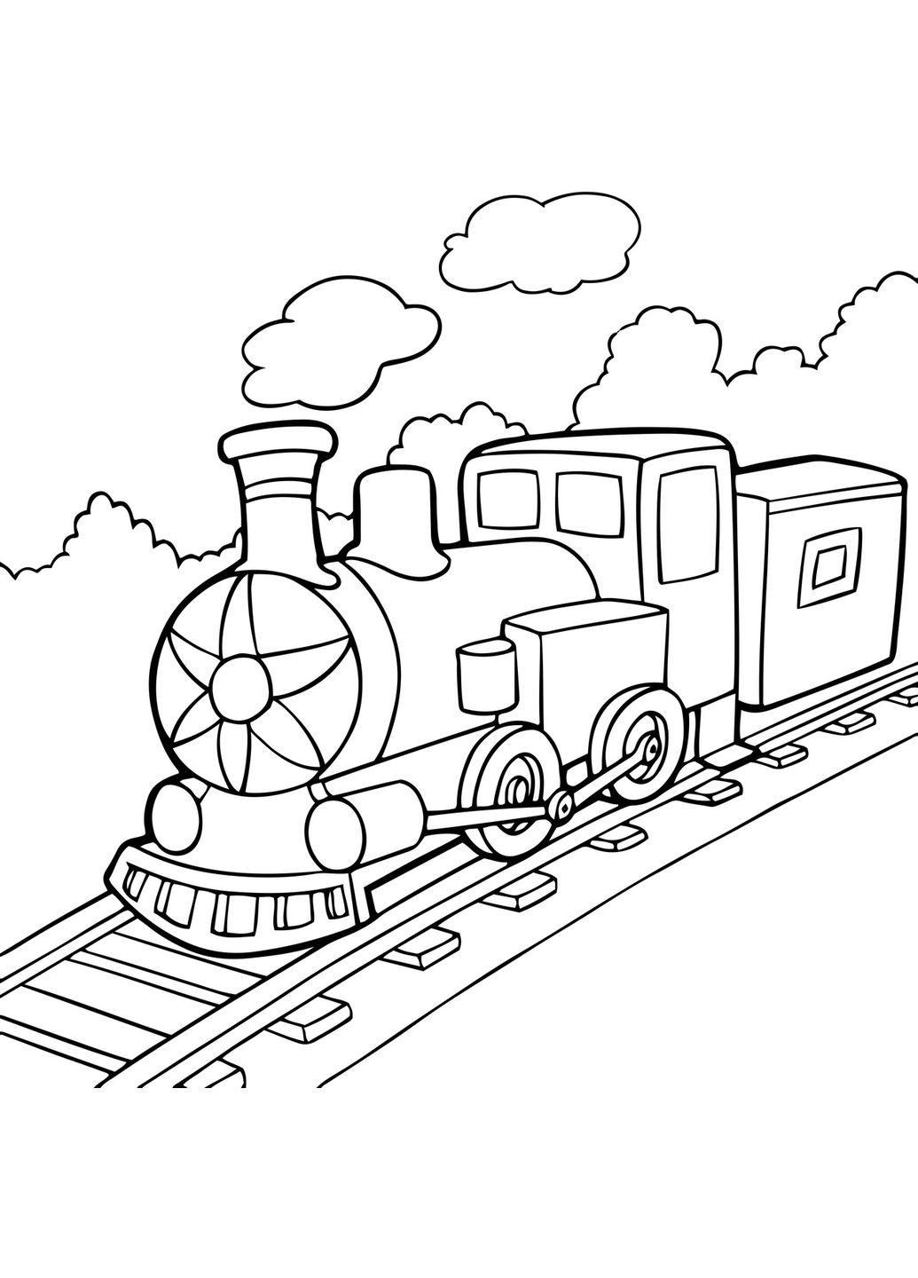 Набір для розпису по контурах для дітей Потяг 25x25 см (КА-077) Riviera Blanca (303930262)