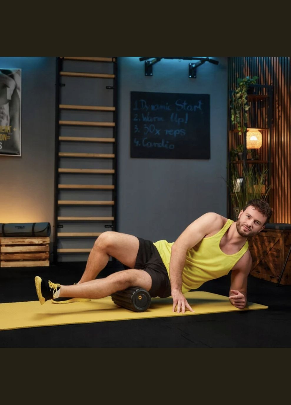 Роллер массажер ребристый TX-030EPR EPP 30см черный TREX Sport (311949262)