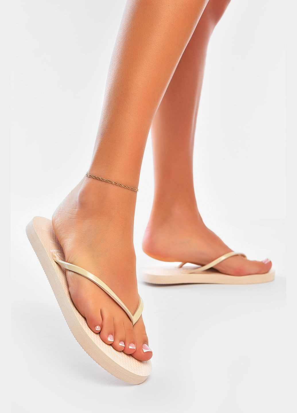 В`єтнамки жіночі піна бежевого кольору Let's Shop (340715173)