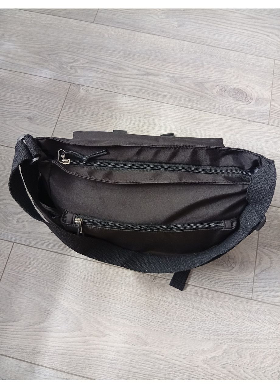 Черная сумка через плечо Fashion, молодежная, студенческая, школьная нейлоновая сумка со значками No Brand (366220385)