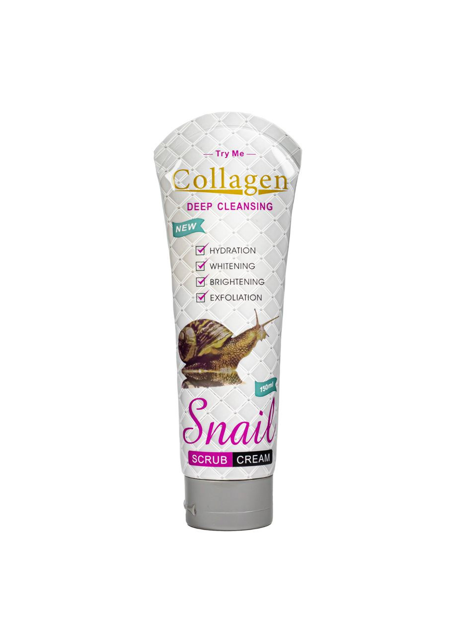 Cкраб для обличчя Collagen Snail Scrub Cream Deep Cleasing 150 мл PM6912 No Brand (317175157)