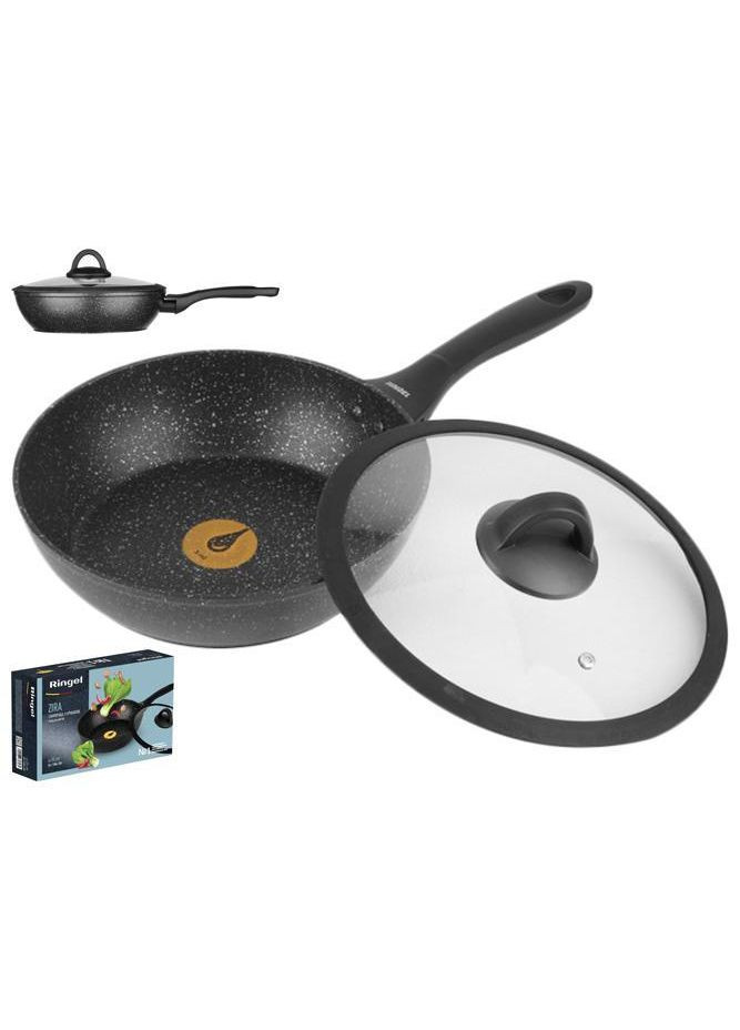 Сковорода глубокая Zira, с крышкой, 24см. Ringel (334304338)
