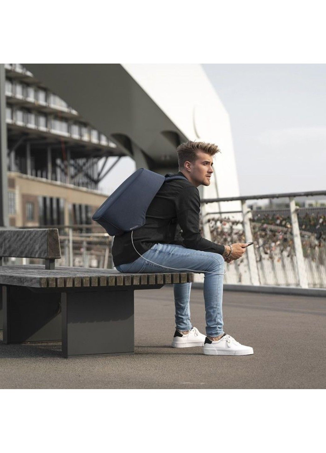 Рюкзак синій антизлодій Bobby Hero Regular Light Blue (P705.299) XD Design (303261052)