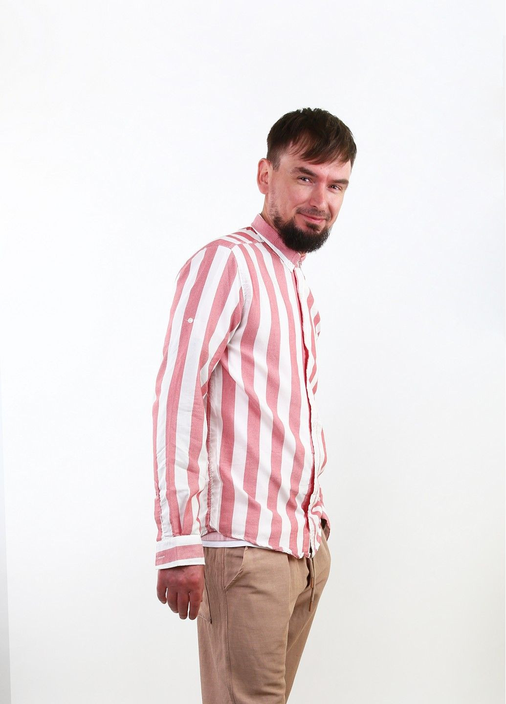 Розовая рубашка в полоску Mtp