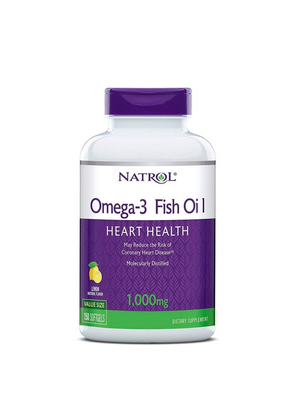 Жирные кислоты Omega-3 1000 mg, 150 капсул Natrol (315874107)