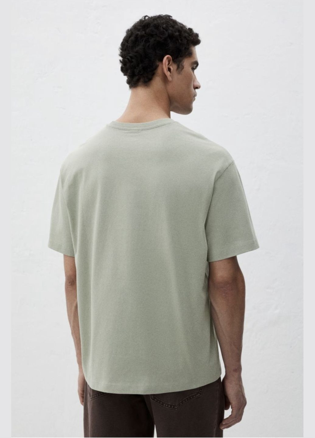 Світло-зелена футболка вільного крою H&M loose fit