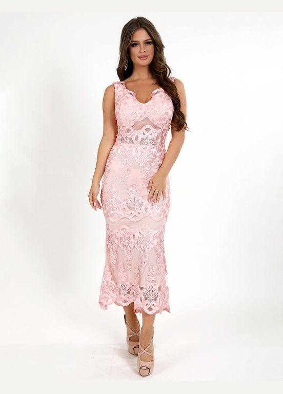 Светло-розовое коктейльное сукня Modna KAZKA