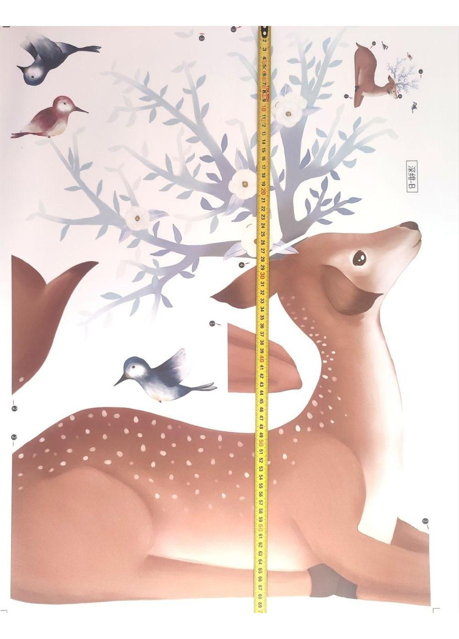 Виниловые наклейки Олень в зелени (2 листа 60 х 80 см) Б41-8 No Brand (361893976)