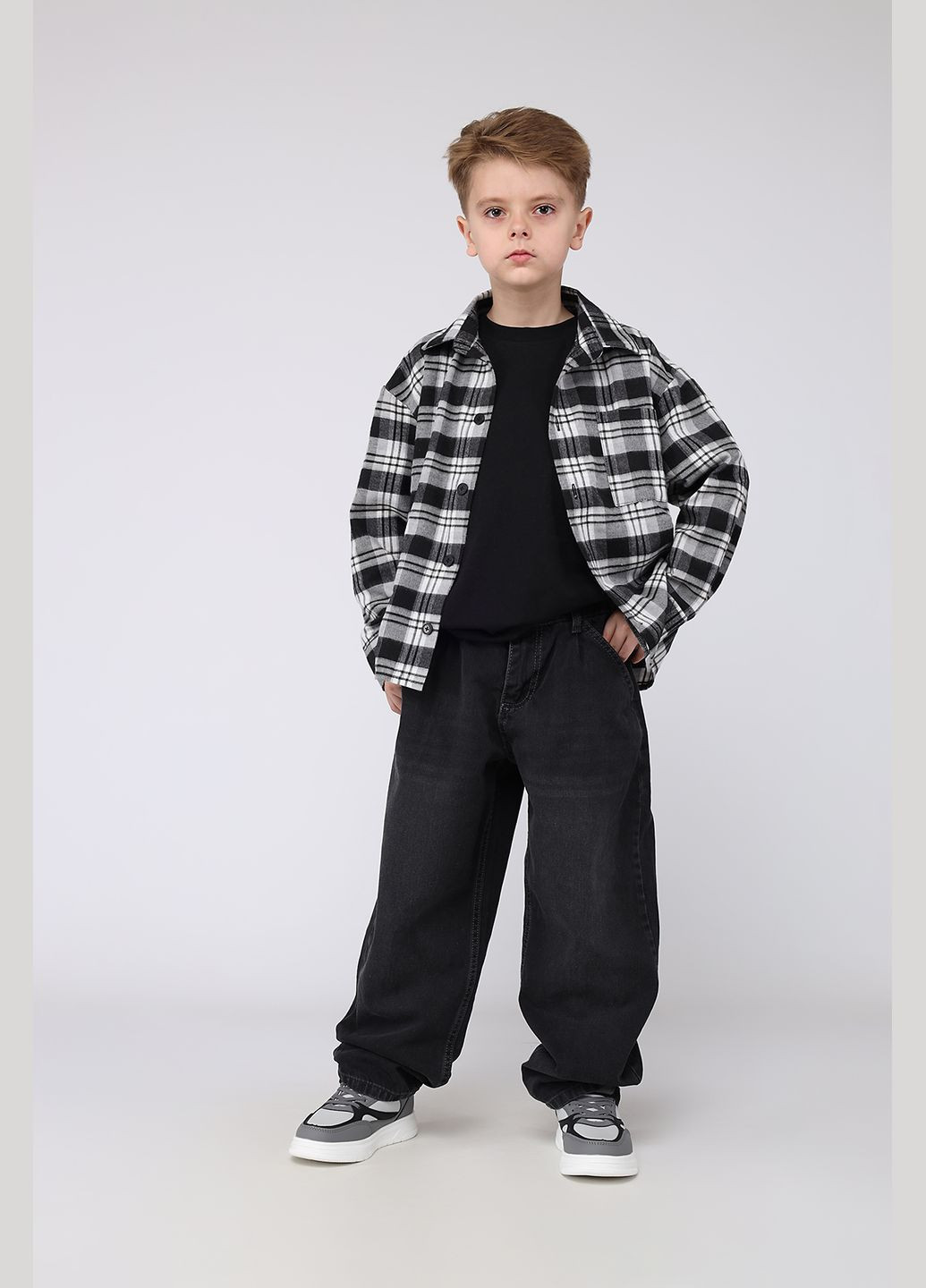 Джинси balloon для хлопчика колір темно-сірий CB-00281932 Yuki (347586022)