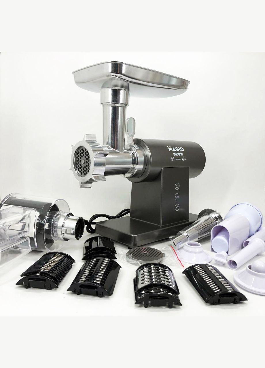 Мясорубка MG-271 Premium Line, Электрическая мясорубка с насадками, Электромясорубка для шинковки Magio (364663844)