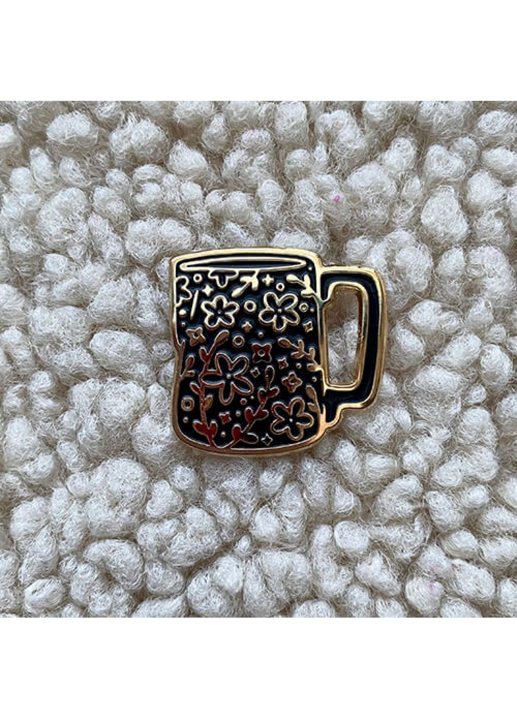 Значок Чашка з золотими квітами (1815) Dobroznak (369666845)