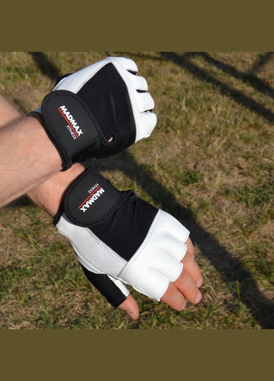Перчатки для фитнеса MadMax MFG-444 Fitness White Mad Max (345711266)
