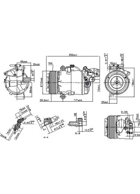 Компресор кондиціонера BMW 1 E81-E82-E87-E88 (04-) 116 I (+) 890071-ua Nissens (366195401)