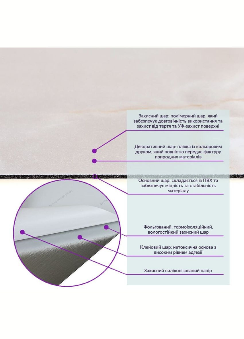 Самоклеюча вінілова плитка 600х300х1,5мм, ціна за 1 шт. (СВП-117) Глянець SW-00000506 No Brand (316050974)