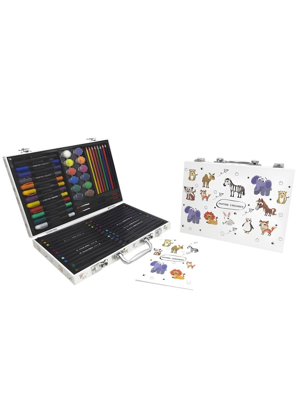 Компактный художественный набор для юных художников в алюминиевом кейсе 68 предметов (2104618609) No Brand (344465682)