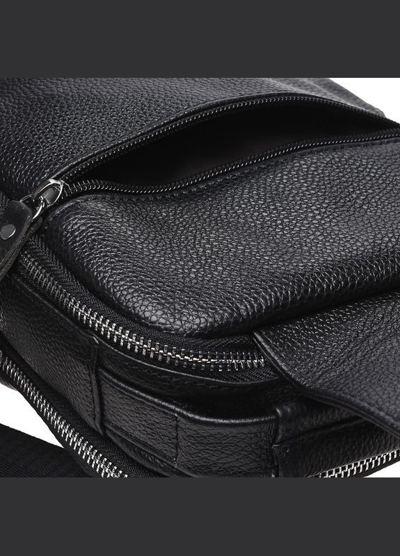 Рюкзак мужской кожаный слинг K18693 Black Keizer (301871654)