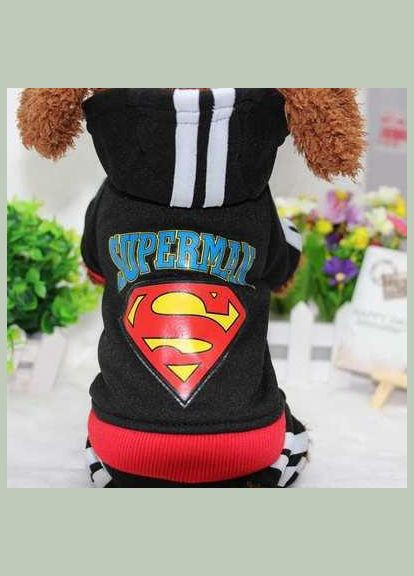 Комбинезон для котов и кошек Pet Style "Superman" Черный L No Brand - (323232008)