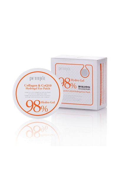 Гідрогелеві патчі для шкіри навколо очей із колагеном 98% Collagen & Q10 Hydrogel Eye Patch 60 шт. Petitfee (358500118)