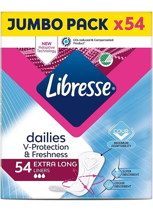 Щоденні прокладки подовжені, 54 шт. Dailies Protect 54шт (1268754-146353) Libresse (368609552)
