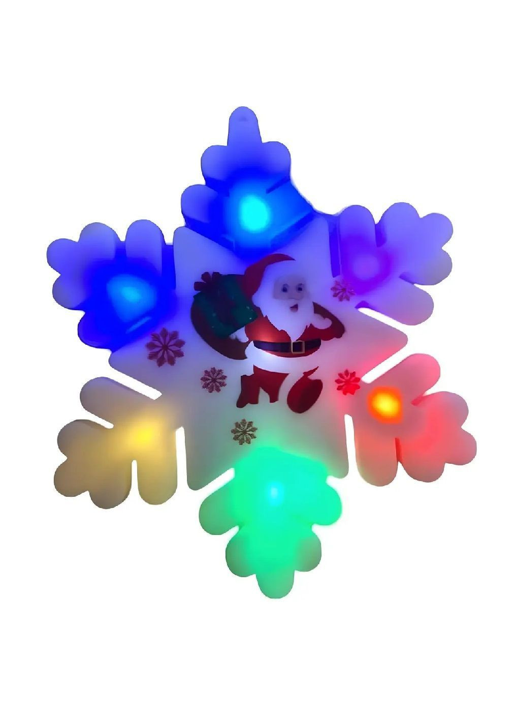 Гірлянда світлодіодна новорічна зі сніжинкою сніговиком роботою від мережі 220В 3х0,7 м 90 лампочок (482123-Prob) Різнобарвна Unbranded (370688111)