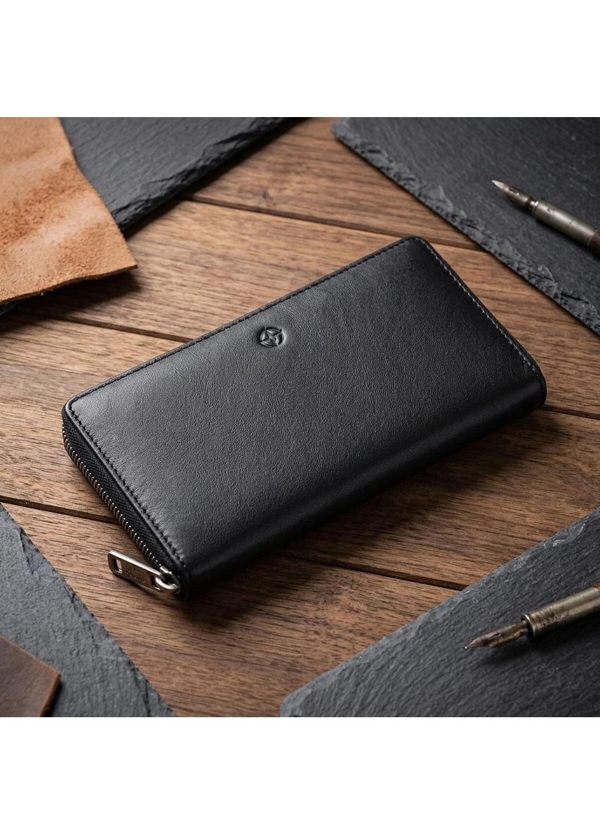 Женский кошелек из натуральной кожи Cortina 5059 nero (90263) Tony Perotti (400748334)