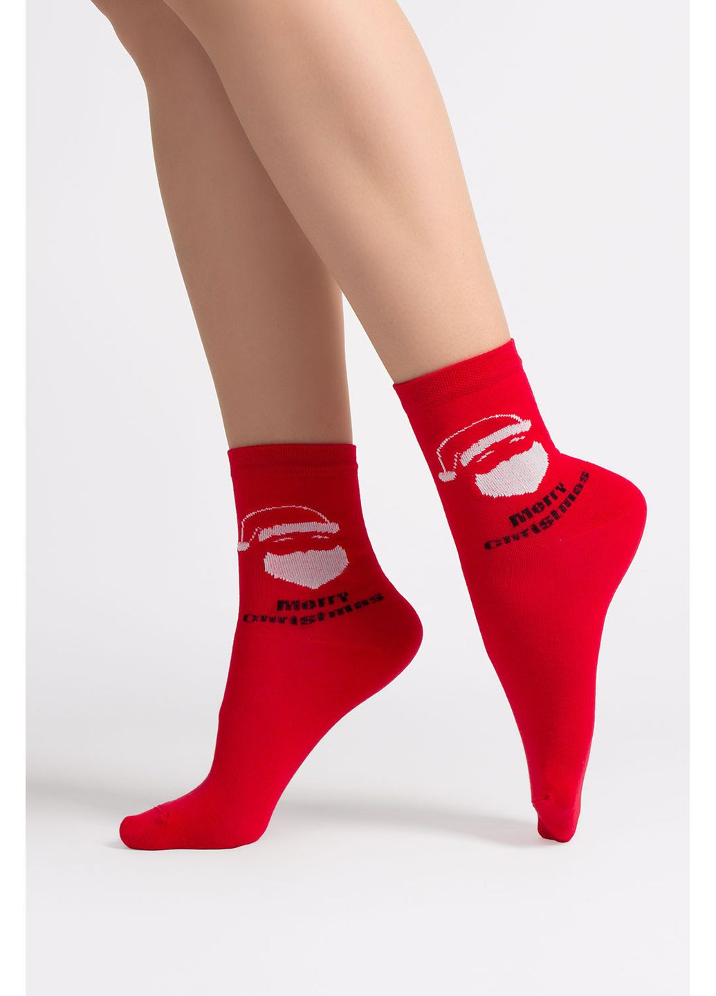 Красные женские хлопковые носки ws3 new year 2603 Giulia новогодние (370626919)