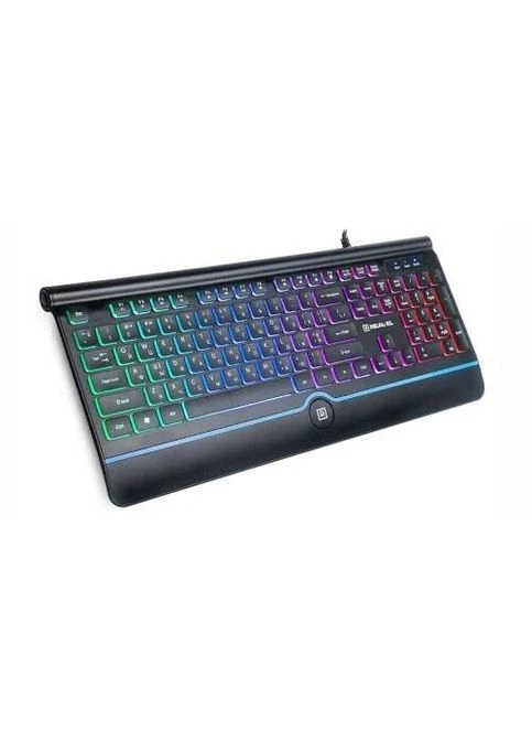Клавиатура Comfort 8000 Backlit, USB, мембранная, подсветка, низкопрофильные клавиши, 104 кнопки COMFORT 8000 Real-El (395337188)