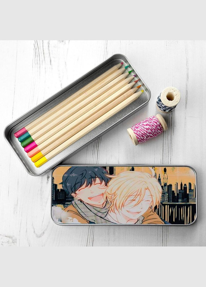 Пенал шкільний для хлопчика та дівчинки металевий Аніме Бананова риба #01 7*18 см Silver No Brand (309159262)