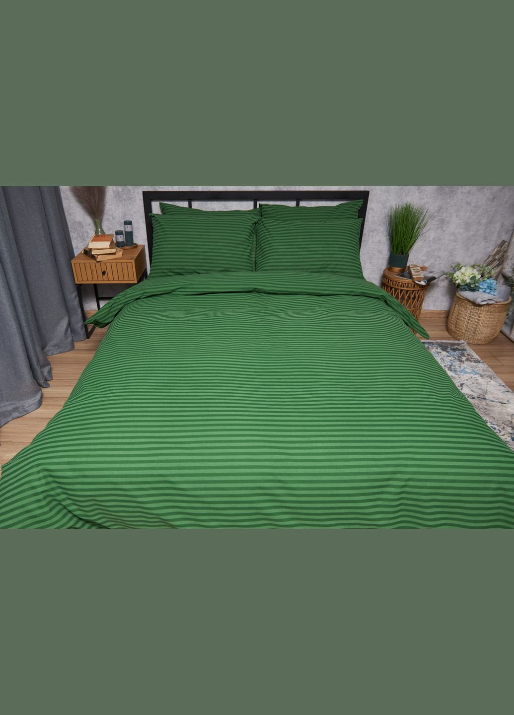 Комплект постельного белья Бязь Gold Люкс полуторный 143х210 наволочки 2х70х70 (MS-820003272) Moon&Star Juniper (288536113)